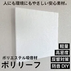 吸音材 ポリリーフ 500mm×500mm×30mm 2枚入り 防音パネル 騒音対策 防音材 防音専門ピアリビング