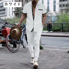 上下セット メンズ 半袖シャツ セットアップ カジュアル 部屋着 yifengyu87
