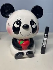 昭和レトロ　内藤ルネ♡ハートパンダ貯金箱　陶器　当時物　ヴィンテージ Amazon.co.jp: 内藤ルネ RUNE パンダ 花貯金箱 陶器 当時物 : ホビー