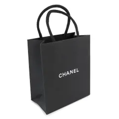CHANEL シャネル 紙袋 正規店 ペーパーバッグ ショッパー ブラック 黒 背面 カメリア付き 14×16×8cm【ブランド付属品】【紙袋】【メール便】(ec)