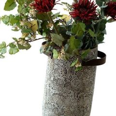 フラワーベース 陶器 花器 花瓶 花びん ロング デザイン 模様 おしゃれ 花入れ 和風 洋風 傘立て 傘たて 傘立 陶器のトールベース SARA