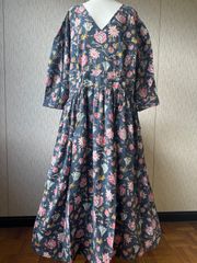 本場大島紬 泥染め ロングワンピース - メルカリ