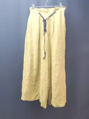 ◇ CIAOPANIC カジュアル ウエストゴム ふんわり シンプル ワイドパンツ サイズＦ ライムイエロー レディース E  【1308290035238】