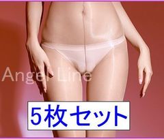 6250002オイルシャイン5枚組オールスルーストッキング0デニール超光沢センター補強ナシ栗色スパンデックス高配合36.9％