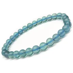 ブルーフローライト 丸玉ブレス 6mm【1コ販売】 / 3-18 FR6BS-X