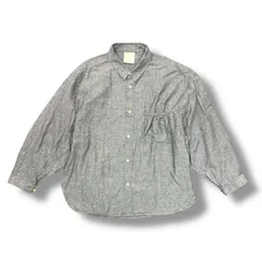 参考上代30800円 refomed 24AW WRIST PATCH WIDE SHIRT CHAMBRAY リストパッチワイドシャツ シャンブレー 長袖シャツ リフォメッド RESH-006 グレー 2 86810A7のサムネイル