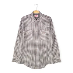 80s リーバイス ヴィンテージウエスタンシャツ こげ茶チェック 長袖シャツ Levis メンズM 古着  CA1467