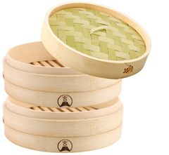 【迅速発送】吉冨士工芸 竹せいろ 21cm 本体 2段 蓋付き 蒸籠 セット 蒸し器 中華 せいろ セイロ 専用紙シート20枚付 (21cm2段蓋付き)