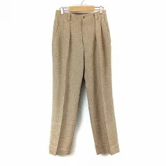 ティノラス MEN'S TENORAS ウール混 タック パンツ スラックス L ベージュ系のサムネイル
