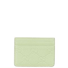 グッチ GGエンブレム パスケース カードケース 815883 ペールグリーン グレインレザー レディース GUCCI【228-21307】