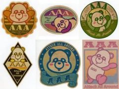 [중고] 스티커 스티커 (남성) 총 6 종 세트 [AAA 에 ~ 팬더 여행 스티커]