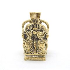 玉皇大帝 玉帝神仙の置物 5cm 金属製 ミニチュア