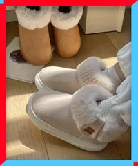 新品 ムートンブーツ レディース 厚底 ルームブーツ 保温 防寒 もこもこ 室内シューズ 新作 【送料無料】