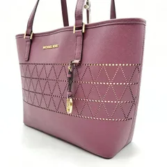 【良品】Michael Kors マイケルコース トートバッグ パンチング チャーム レザー 革 ピンク ユニセックス 男女兼用 メンズ レディース