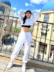 【在庫処分】ACME' DE LA VIE ADLV アクメドラビ LISA スウェット パーカー パンツ セットアップ LOGO EMBLEM PATCH TRAINING CROP HOODIE TRAINING PANTS ADLV-17-19