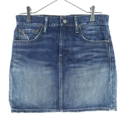 POLO RALPH LAUREN ポロラルフローレン ミニ丈 デニムスカート 4 ブルー レディース 古着