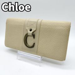 【洗練された上質感✨】　Chloé クロエ　長財布   しなやかレザー ロゴ金具 コインケース カードケース　ゴールド アイボリー