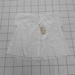 ◇ 未使用 ⊂ MUJI 無印良品 ムジルシ 4550583880897 フレンチスリーブ ブラウス サイズM ホワイト系 レディース E  【1508260056632】
