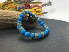 パワーストーン ブレスレット ターコイズ  #1（ゴールド）レディース 女性  数珠ブレス 開運 プレゼント ギフト [20]