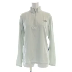 ザノースフェイス THE NORTH FACE ロングスリーブフラッシュドライ3Dジップアップ カットソー ハイネック ロゴ 長袖 L ライトグレー NTW12005 /RO