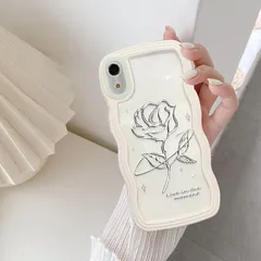 UEEBAI ケース 対応 iPhone XR 用の ケース 可愛い おしゃれケース ウェーブ デザイン ケース カラフルケース クリア TPUカバー 波状エッジ ソフトシェル ケース ワイヤレス充電対応 軽量 薄型 ファッションフォンケース 耐衝撃ケース 0