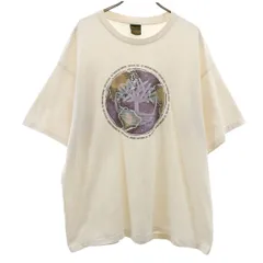 Timberland ティンバーランド USA製 半袖 Tシャツ L アイボリー系 メンズ 古着