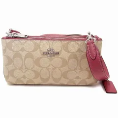 【新品 未使用】コーチ バッグ COACH アウトレット  シグネチャー キャンパス　ダブルジップ 2way クラッチ クロスボディー レディース CJ790SVVSR