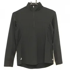 ★SALE価格★【超美品】アディダス 長袖ハイネックシャツ 黒 ハーフジップ 一部メッシュ調 レディース M ゴルフウェア adidas