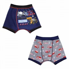 トミカ はたらくくるま ボクサーパンツ 綿混 前閉じ A柄 2枚組　100/110cm