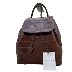 ◆美品◆ CELINE リュック クロコ 本革 エキゾチックレザー 巾着のサムネイル
