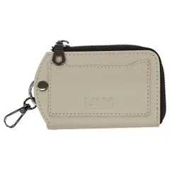 ☆ グレーベージュ ☆ シボ合皮キーケース L.R.M キーケース CMK-1137 小銭入れ キーカバー キーホルダー 小物入れ ポーチ コインケース ミニポーチ ミニ財布 メンズ レディース おしゃれ かわいい カラビナ付きポーチ コンパクト