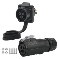新品 CNLINKO LP-12 3ピン ネジロック式防水コネクタ IP68 M12 航空円形クイックプラグ はんだ付け不要 オスプラグ＆メスソケット （LP12-3ピン）