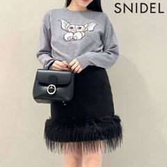 【爆速配送】【SALE50%OFF】【即納】 スナイデル SNIDEL ボトムス 24秋冬 ファーヘムニットスカート ミニ丈  swns244237