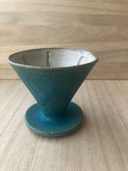 陶器　コーヒードリッパー　Sサイズ　渋い青