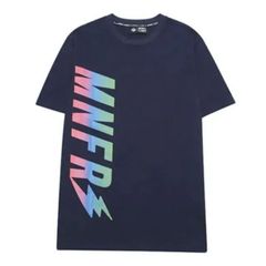 韓国ストリートファッション半袖ロンググラデーションロゴTシャツ