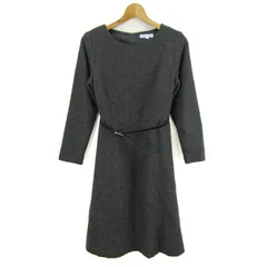 ナチュラルビューティーベーシック ワンピース 長袖 ウール混 ブランド トップス レディース Mサイズ グレー NATURAL BEAUTY BASIC 【中古】