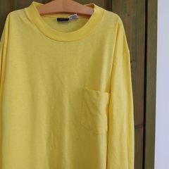 90s 90年代 vintage ヴィンテージ  アメリカ製　USA製 MADE IN USA  ランズエンド LANDS'END  ロンT 長袖Tシャツ ポケットTシャツ ポケT