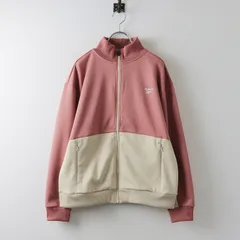 リーボック Reebok ツートン トラックジャージ M/ピンク ベージュ トップス 羽織り ジャケット 羽織り ハイネック 【2400013880282】のサムネイル