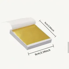 No.194【100枚セット/ゴールド】大判 イミテーション 金箔シート 9cm 角 工芸/ネイル/レジン用