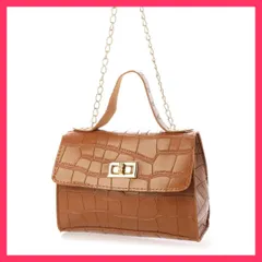 ★スタッフおすすめ★クロコダイル調型押しチェーン2WAYショルダーバッグ  コーデのポイントになる、ミニショルダーチェーンバッグ★ク 上品　おすすめ おしゃれ　★売れ筋★　人気 高見え　高級感