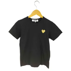 プレイコムデギャルソン PLAY COMME des GARCONS ゴールドハートワッペンTシャツ レディース import：M 