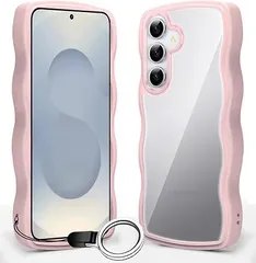 【在庫処分】Galaxy S25 ケース クリア 全面保護 SC-51F スマホケース 人気 かわいい ギャラクシー S25 カバー 透明 耐衝撃 滑り止め 薄型 軽量 TPU レンズ保護 おしゃれ 落下防止 ワイヤレス充電対応 (ピンク)