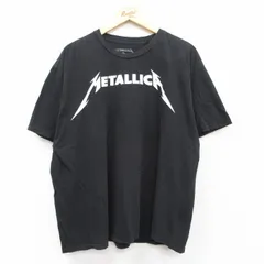 XL/古着 半袖 ロック バンド Tシャツ メンズ メタリカ 大きいサイズ コットン クルーネック 黒 ブラック 25jun20 中古