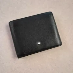 未使用✨モンブラン　シグネチャーブラックキャンバスウォレット　二つ折り財布 5002236884100712_1.jpg