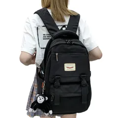 【特価商品】[HeiDiga] リュック レディース 大容量 リュックサック 韓国 リュック 高校生 女子 バックパック バッグ 人気 通学 通勤 旅行 アウトドア スクールリュック おしゃれ デイパック かわいい 女性 メンズ リュック 黑 軽量 防水 リュのサムネイル