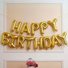 WAN　1　dream バースデーバルーン 色が選べる 誕生日バルーン happy birthday ハッピーバースデー decorations 男の子 女の子 文字ゴールド( 「文字」ゴールド)