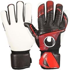 ウールシュポルト(uhlsport) 試合用 GKグローブ パワーライン 1011308-01 ブラック/レッド/ホワイト 8号 スーパーソフト ハーフネガティブ