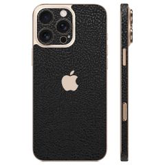 wraplus スキンシール iPhone16 Pro Max 対応 [ブラック光沢レザー]