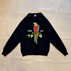 90s　usa　fruit of the loom　スウェット　カレッジ　アート　短丈　ラグラン　【T-374】