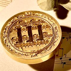 シーリングスタンプ　ヘッド　ローマ数字　3 音楽　楽器　楽譜